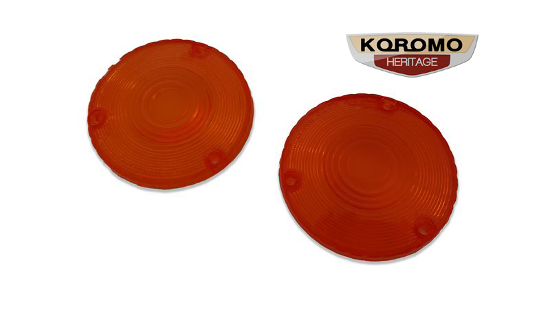 Fender Lamp Lenses (L1432 Clear Amber) suitable for Toyota Land Cruiser J30 and J40 series 1963 to 1968