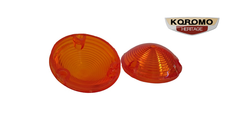 Front Bib Parker Lenses in Amber suitable for Toyota Land Cruiser 1958 - 1968 J40 and J30 series (2)